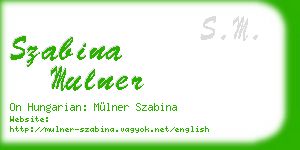 szabina mulner business card